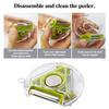 3 в 1 Овощечистка с поворотным переключателем, лезвия из нержавеющей стали, нескользящая ручка, кухонный инструмент для картофеля, помидоров, ананасов