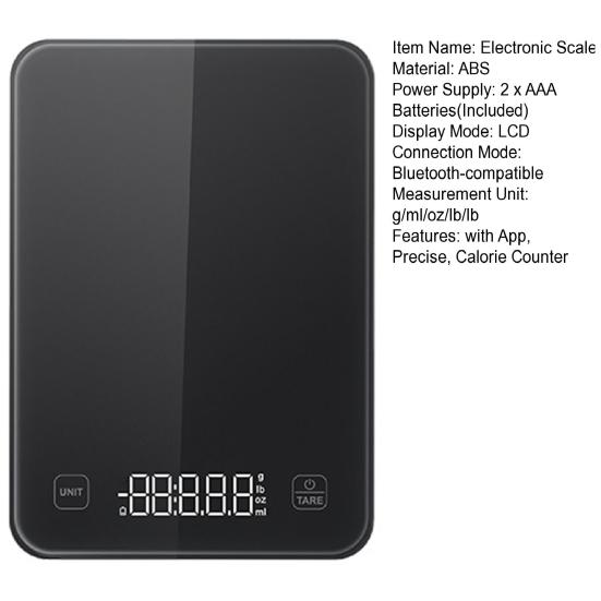 Умные кухонные весы с приложением 3 г/10 кг точные электронные весы со счетчиком калорий отслеживание питания контроль порций ЖК-дисплей цифровые весы