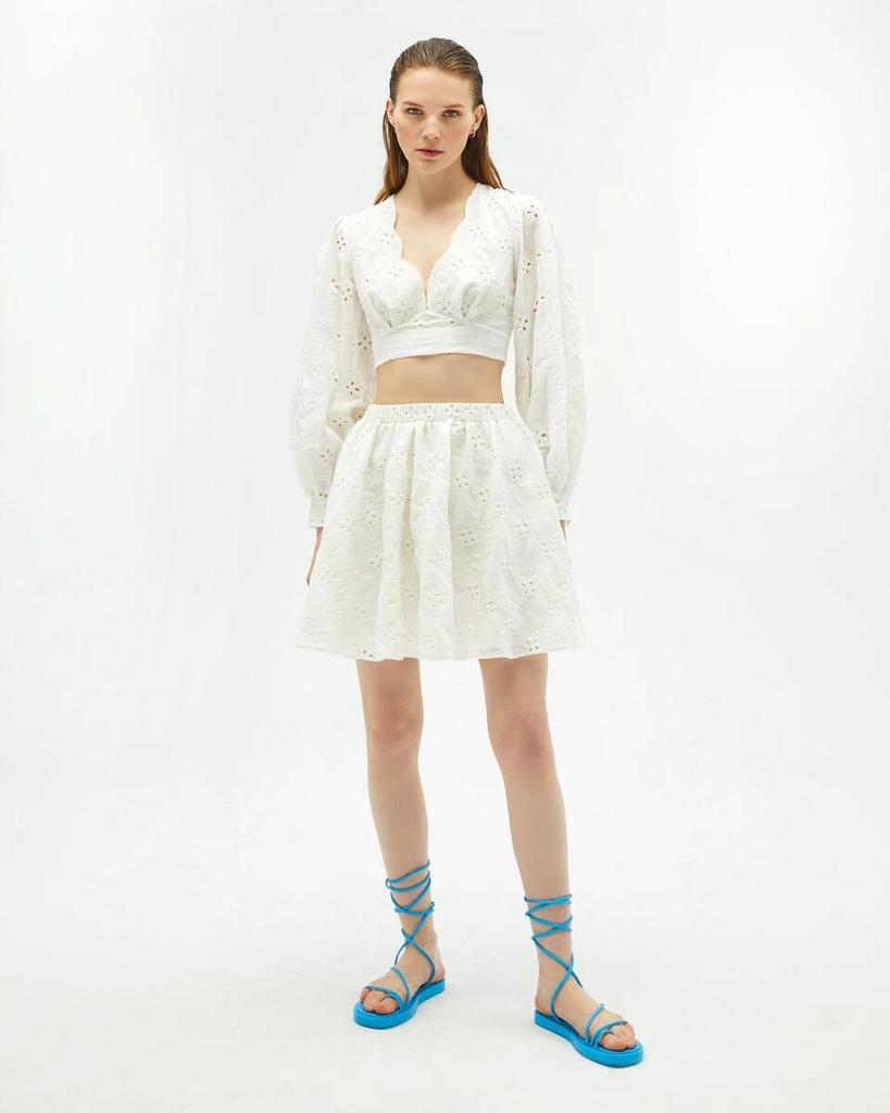 White Embroidery Skirt