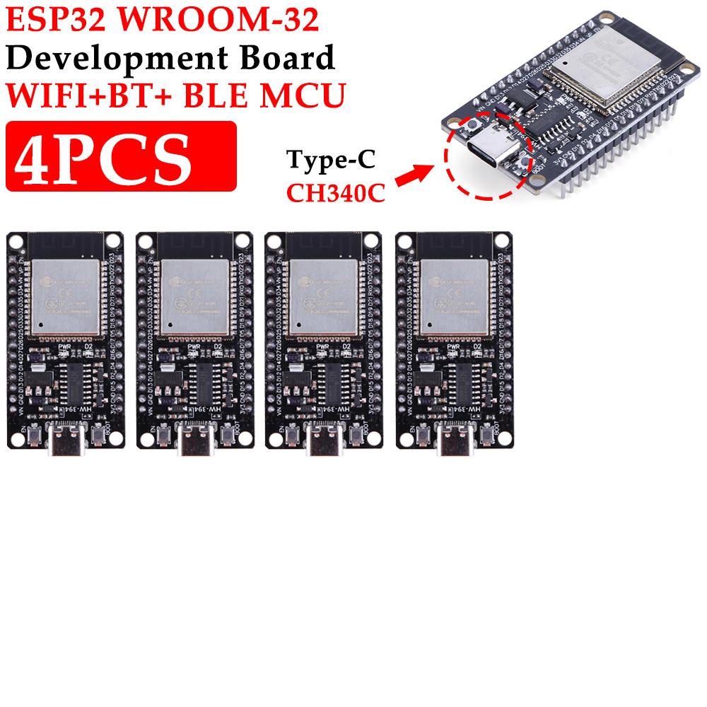 Плата разработки ESP32 WROOM-32 USB CP2102/ TYPE-C CH340C WiFi+Bluetooth Сверхнизкое энергопотребление Двухъядерный беспроводной модуль