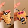 2Pcs Stuffed Animal Cockroach Keychain Backpack Pendant Car Key Holder Pendant Cartoon Bag Charm Halloween Couple Gifts