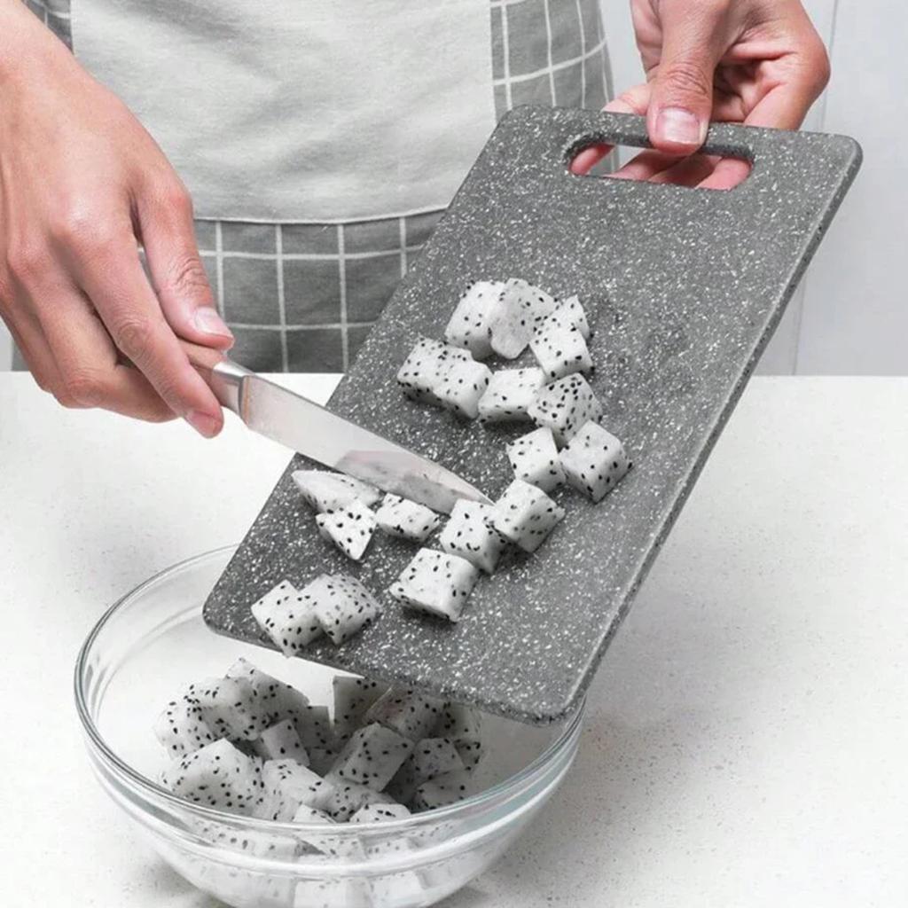 Marble Texture PP Cutting Board Antibacterial and Mildew Cutting Board Kitchen Vegetable Cutting Board Dishwasher Safe