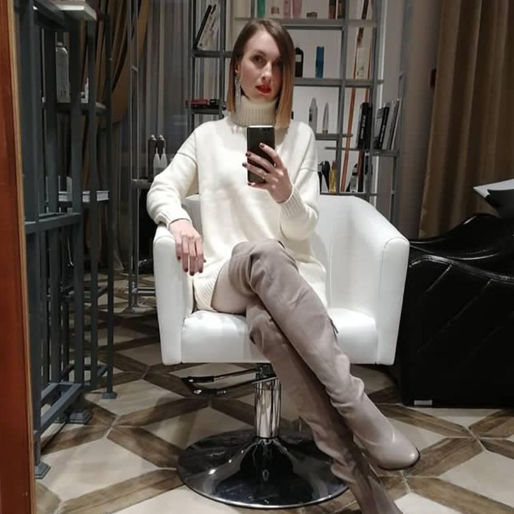 Женский свитер оверсайз с высоким воротником, винтажный пуловер, джемпер, женский зимний толстый теплый вязаный свитер, мягкий для женщин