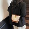 Straw Bag Women's New Summer High-end Sense Niche Fashion Portable Woven Messenger Bucket Bag