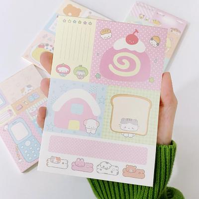 Канцелярские принадлежности Kawaii, блокноты, 50 листов, материал для скрапбукинга, бумага для заметок, многоразовые аксессуары для заметок, офисы, декоративная книга
