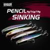 Kingdom New Sea Fishing Lures Sinking Pencil 70mm 80mm 95mm Long Casting Wobblers Artificial Hard Bait Good Action Fishing Lure