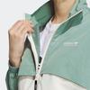 Adidas Оригинальная куртка с длинными рукавами и воротником-стойкой на молнии с трилистником, женская верхняя одежда, серебристо-серая, зеленая IK8618
