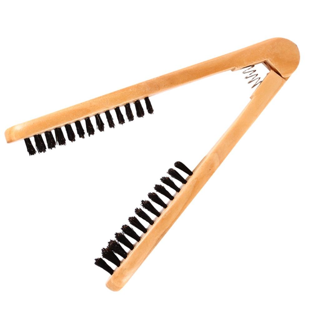 Wooden Hairdressing Comb Double Sided Double Sided Bristle Brush Double Brushes Comb Home Salon