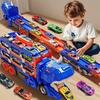 Мальчик Игрушка Превращенная Катапульта Игрушка Машина Пластиковый Динозавр Глотающая Машину Длинная Гонка Двойная Трасса Складной Грузовик и Эвакуатор Сплав Машина