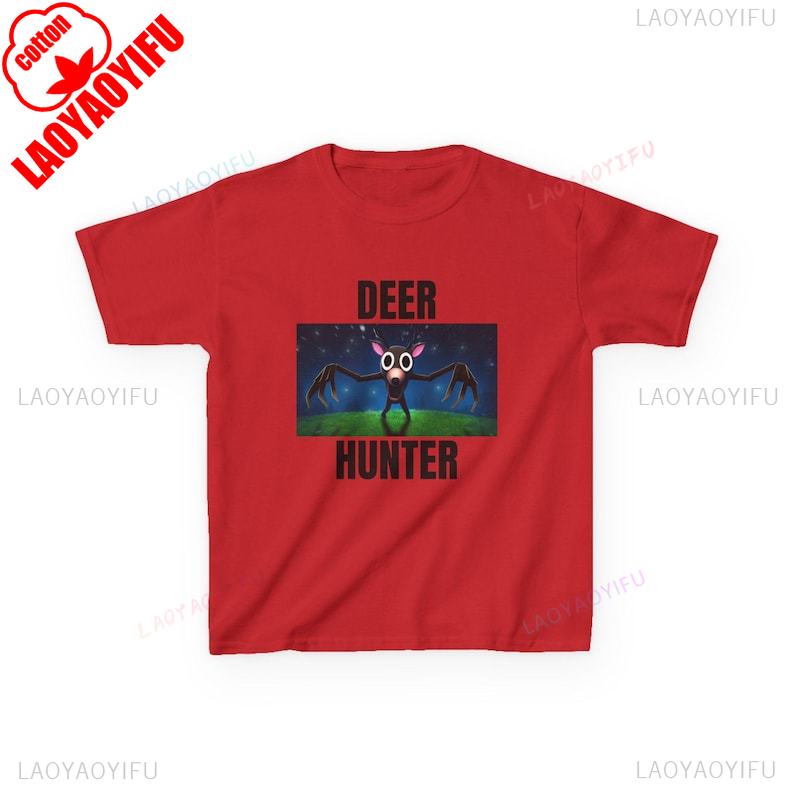 Youth Deer Hunter TShirt 99 Nights in The Forest Parody Tee Graphic T Shirts Vintage Shirt Unisex Clothing Streetwear Cotton Tees