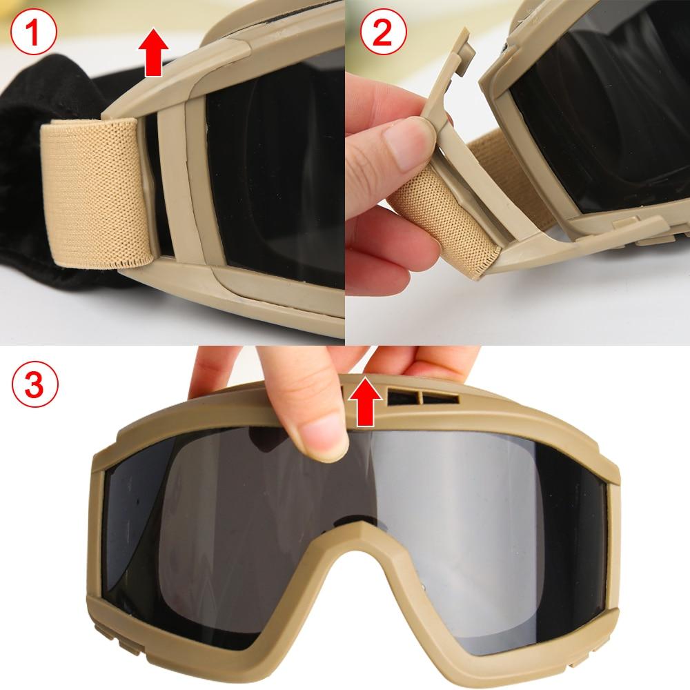 Уличные тактические очки Desert Locust Army Fan Goggles CS противоударные спортивные очки унисекс мужские велосипедные очки