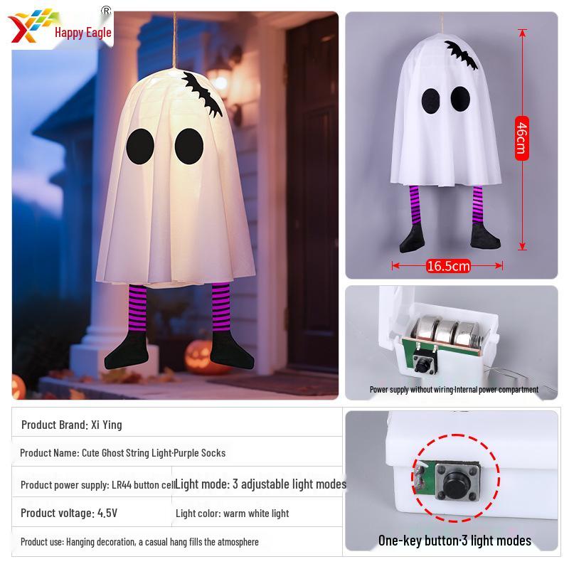 New Halloween LED Ghost Hanging Lights for Halloween Decor
