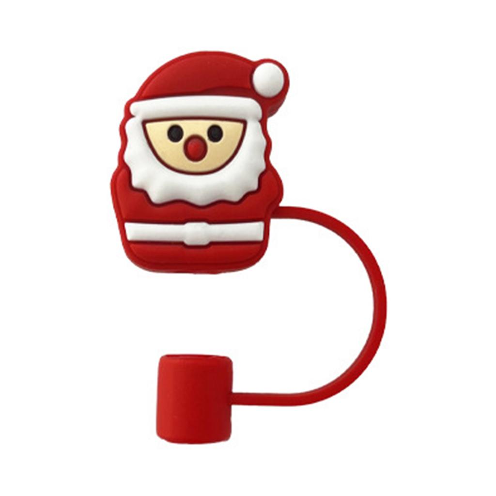 10mm Christmas Straw Cover Cap Dust-Proof Reusable Straw Tips Lids for Stanley Cup Straw Topper Compatible with 30&40 Oz Tumbler