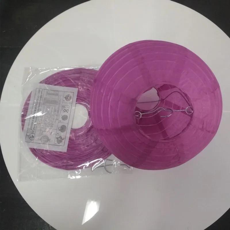 Круглый белый бумажный фонарик 10 дюймов, красный фонарик для Праздника середины осени и свадебного украшения