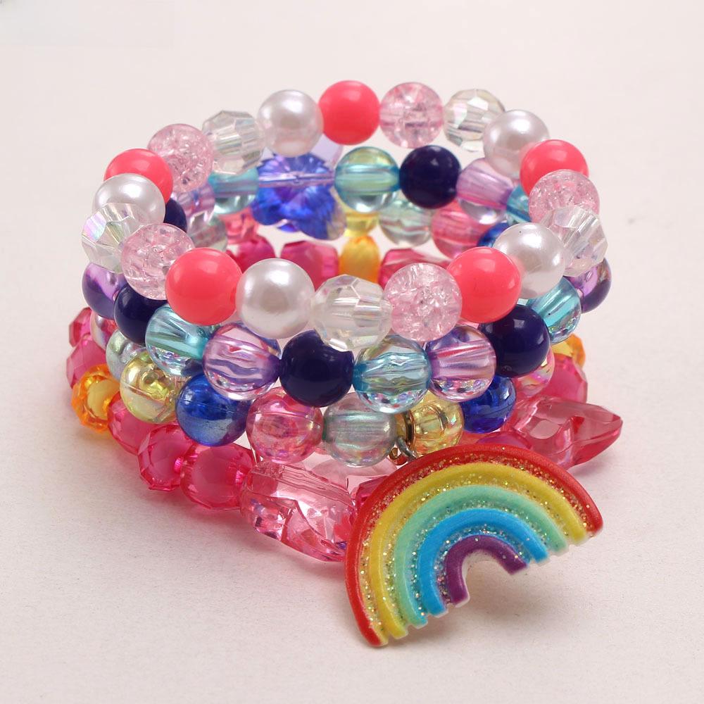 Браслет из бисера с подвеской Rainbow Resin для девочек