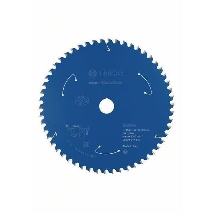Lame De Scie Circulaire - Bosch - Expert for Aluminium - 184 Mm - 54 Dents - Anti-corrosif