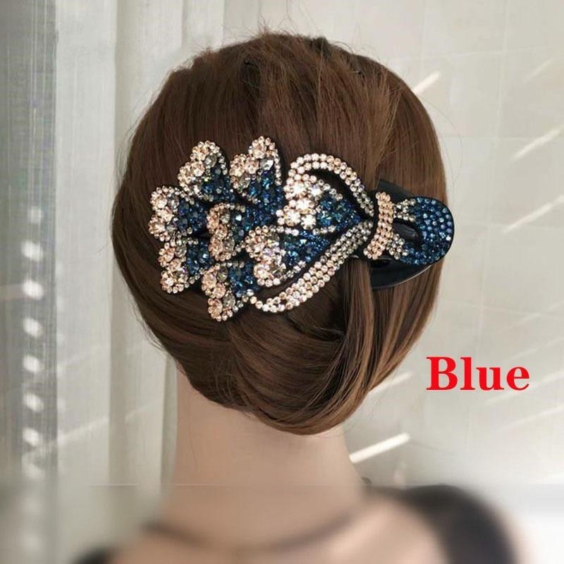 Hair Shine Diamond Multicolor Large Claw Hairwear Fashion Women Heart Butterfly Hair Clip Rhinestone Hair Accessory