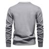 Men's Winter Long Sleeve Solid Color Sweater Jacket Men's Loose Solid Color Knitted Button Cardigan