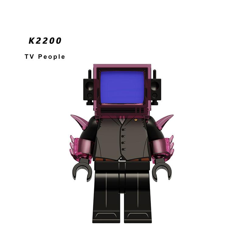 Скибиди Туалет Аниме Мультяшные Кубики Спикермен Телевизормен Оператор Экшн MOC Туалетмен против Монитора Конструктор Аудио