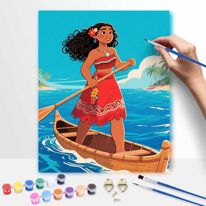 Disney Набор для рисования по номерам «Моана». ручная работа DIY painting украшение дома подарки