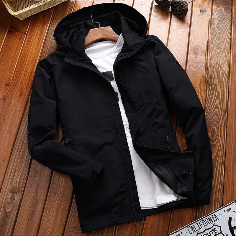 Mens Thin Windbreaker Jacket Male Fashion Loose Coats