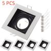 5 Pcs Spot Light Fixture with MR16 Lamp Holder Cabinet Adjustable Fitting Diameter Cut Hole 90mm Recessed Spotlight Housing
