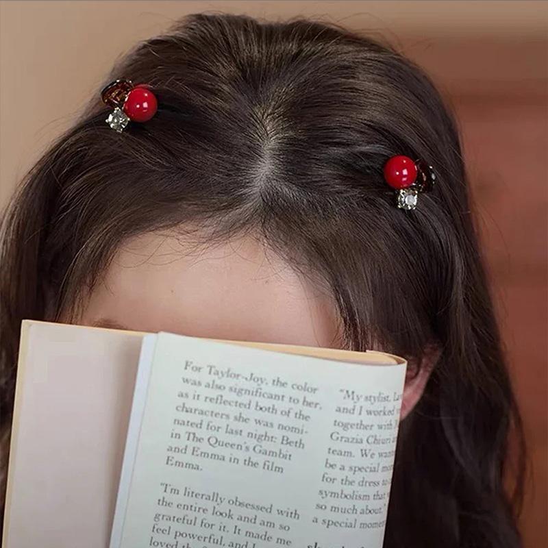 Holder Daily Use Sweet Headwear French Mini Hair Claws for Women Girls Rhinestone Bangs Ponytail Styles Pearl Shark Clips