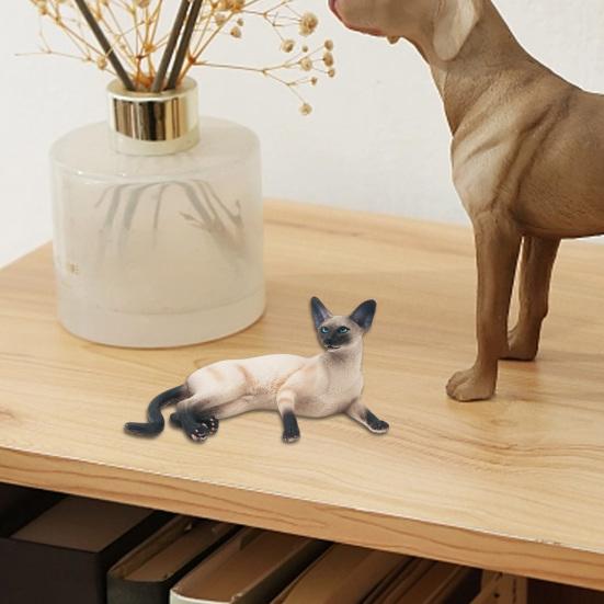 Simulation Cat Realistic Miniature PVC Solid Kitten Model Figurine Cute Animal Figure Model Desktop Ornament Car Home