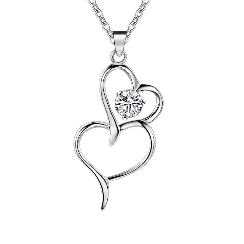 925 Silver Necklace for Women Elegant Wedding Engagement Holiday Gift