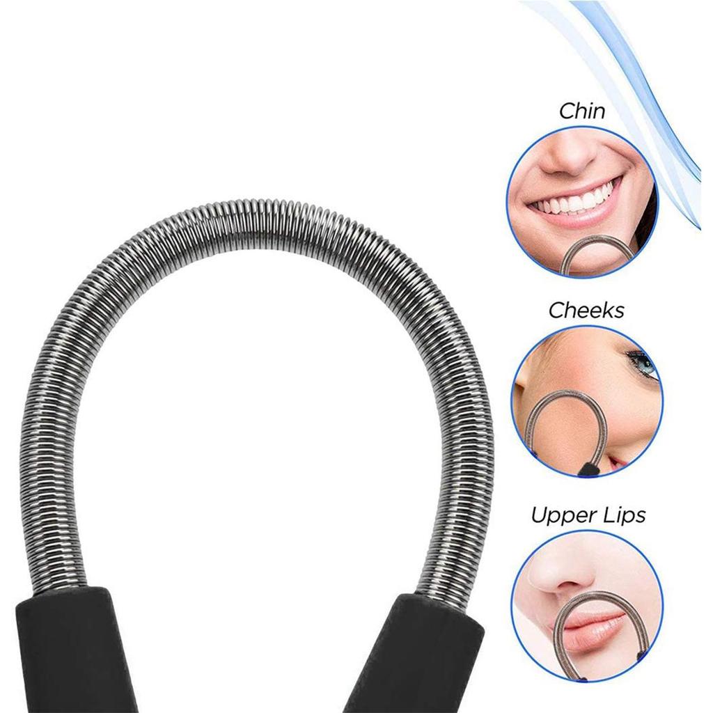Facial Hair Remover Spring,Threading Hair Removal Removes Hair ,Epilator Stick and Eyebrow Shaping Razor,Cleaning Epilator Stick Beauty Tool