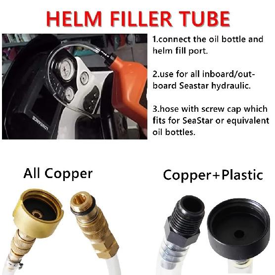 Bleed Kit Oil Filler Kit 2Pcs For Seastar Hydraulic Steering Systems Bridge Tube Hose Marine Boat Yacht Accessories Repair Tools