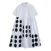 DIMANAF 2025 Plus Size Women Summer Dress Lady Basic Long Dress Printing Loose Vintage Maxi Casual Button Dress