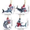 Marine Animal Christmas Shark Pendant Acrylic Christmas Tree Decoration  Party