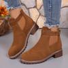 Autumn Winter Women Boots High Quality Belt Buckle Women Platform Boots Fashion British Style Round Toe Ankle Boots Women Shoes