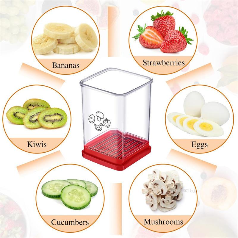 New Fruit Vegetable Speed Slicer Multifunctional Home Kitchen Fast Slicer Portable Banana Strawberry Slicing Tool Accessories