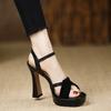 European and American Fashion Platform Sandals Women's 2025 Summer New Waterproof Table Temperament Is Thin, Sexy and Beautiful Open-toed Sandals