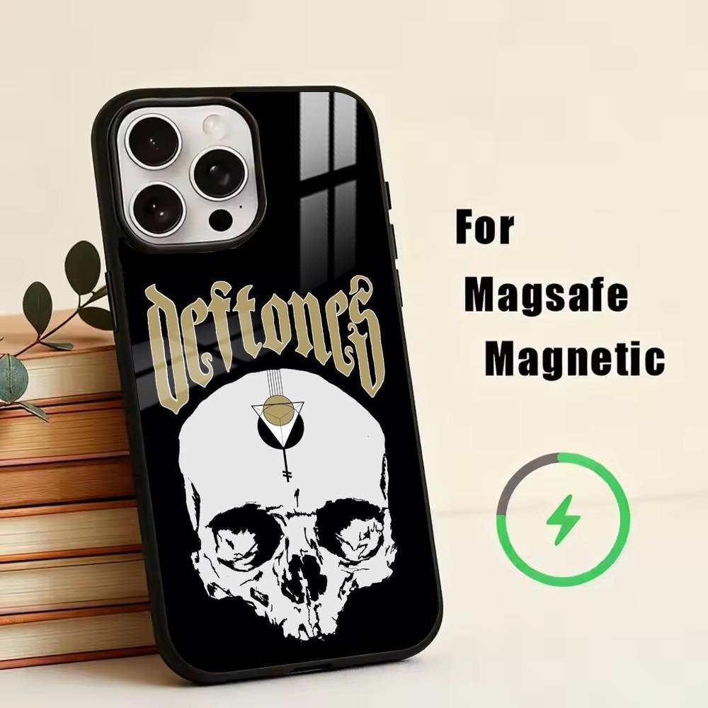 Nu-Metal Band Deftones Phone Case For iPhone17,16,15,14,13,12,11 Plus,Pro Magnetic with Magsafe Wireless Charging