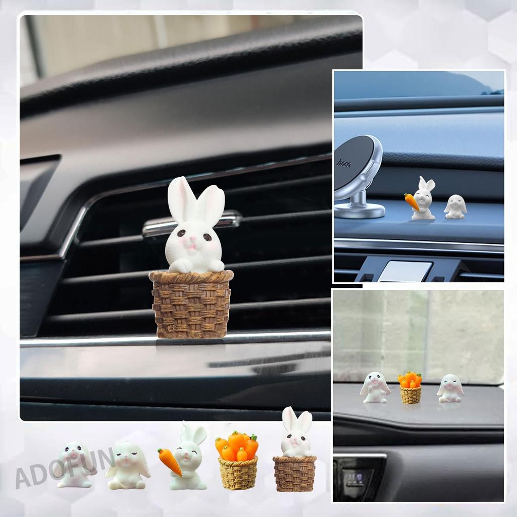 ADOFUN Украшение для автомобиля Милый кролик Автомобильные аксессуары Креативные аксессуары Аксессуары для салона автомобиля Украшение для приборной панели автомобиля Кролик Морковка Зеркало заднего вида