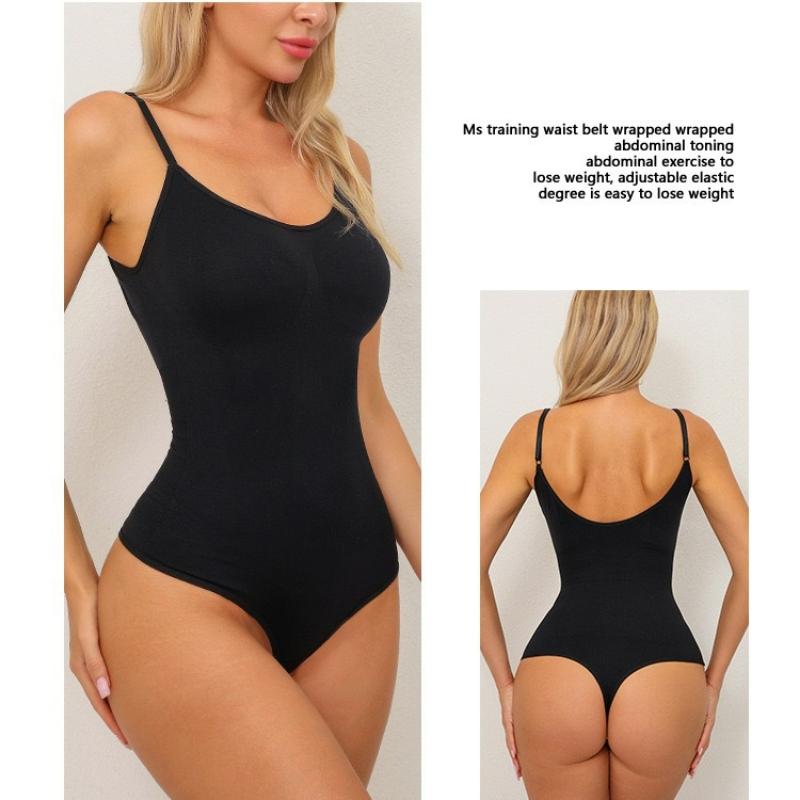 Женский бесшовный комбинезон бикини с Т-образным вырезом для коррекции фигуры, комбинезон с контролем талии, корсет на подтяжках, боди S-3XL