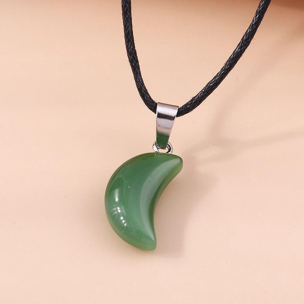 Натуральный камень, кварц, лазурит, опал, аметист, розовый хрустальный камень, шестиугольная колонна, кулон, ожерелья, кожаная цепочка, ожерелье-пуля