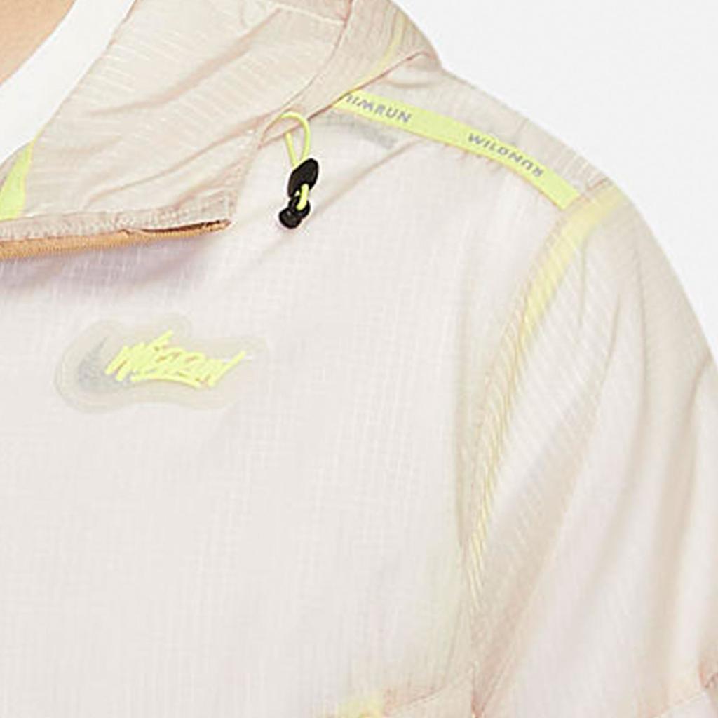 Nike Мужская тканая куртка с капюшоном с принтом Repel Wild Run Windrunner, розовая DD5392-292