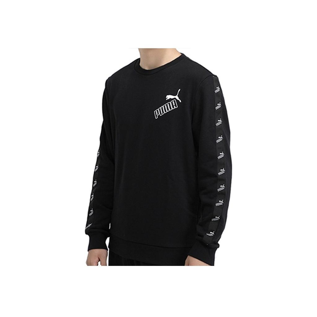 Puma Casual Logo Crew Neck Sweatshirt Men Tops Black 586914-01