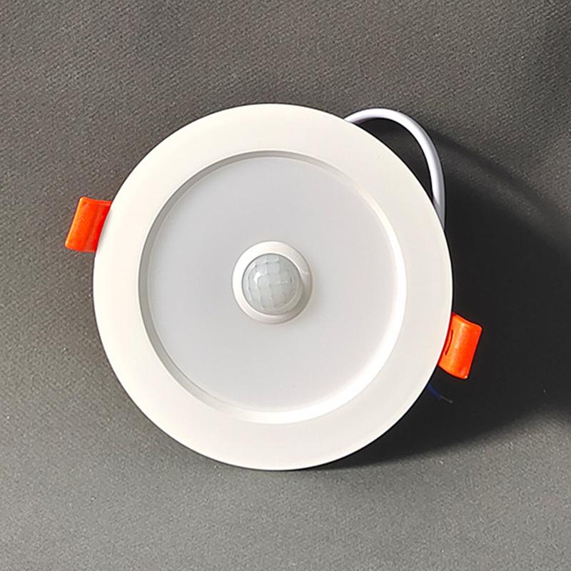 Датчик движения тела человека Точечный светодиодный встраиваемый светильник Lamparas 220 В Потолочный светильник 5 Вт 7 Вт 9 Вт Холодный белый Панельный светильник Для коридора Лестницы Склада