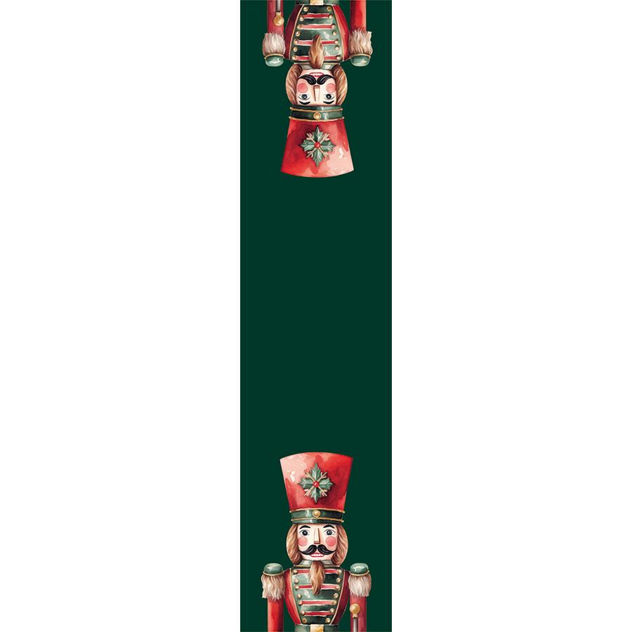 Nutcrackers Table Runner Waterproof Green Christmas 38X160