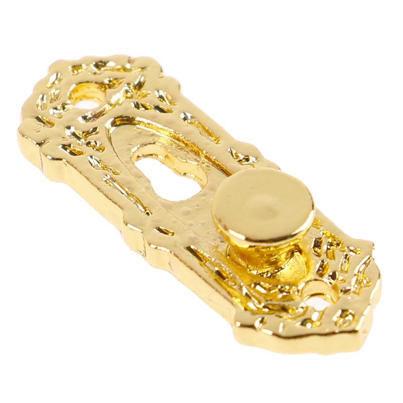 1:12 шт. Металлический дверной молоток Набор Аппаратная фурнитура для кукольного домика Миниатюрные аксессуары