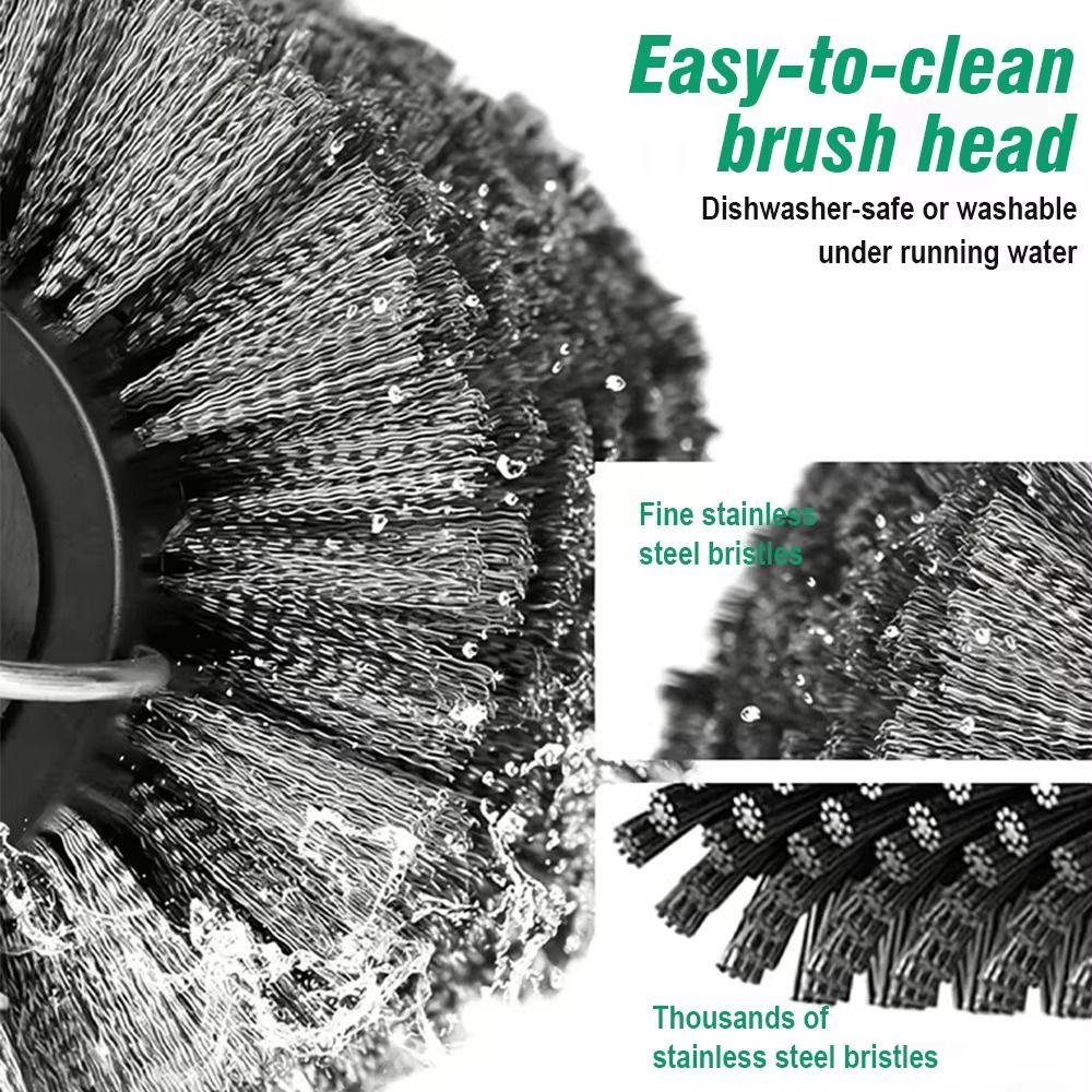 Efficient Electric Grill Brush Detachable Barbecue Cleaner Tools Grill Cleaning Brush  Camping