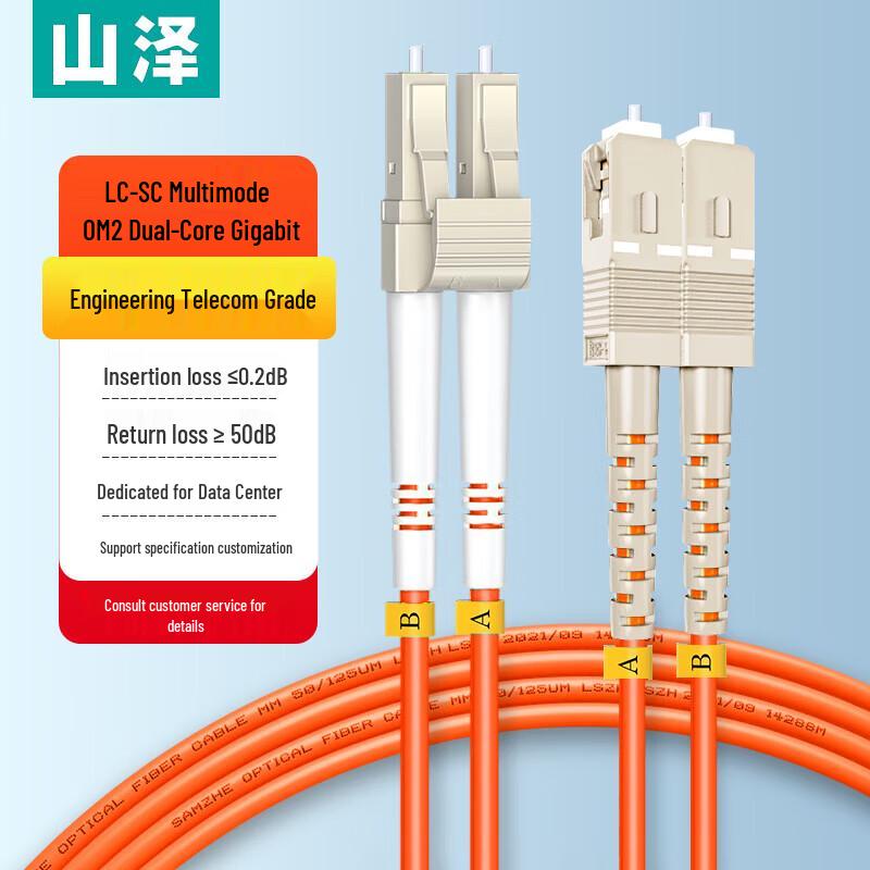 SAMZHE OM2 Multimode Duplex Fiber Optic Patch Cord