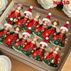 12pcs 2D Flat Christmas Tree Decor Wooden Home Decor Sweet Christmas Hanging  Christmas Gift Giving