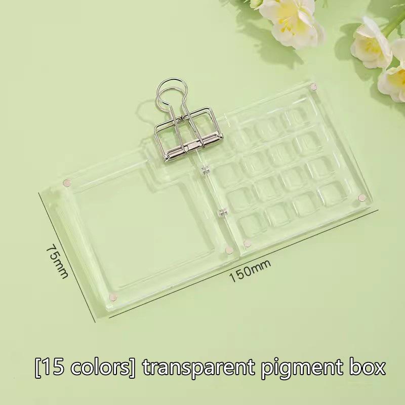 1Pc 8/15 Grids Watercolor Palette Portable Acrylic Mini Paint Box Travel Painting Watercolor Paint Tray Art Supplies