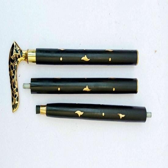 Рабочий стиль трость деревянная палка голова льва латунная ручка ручка винтажный подарок